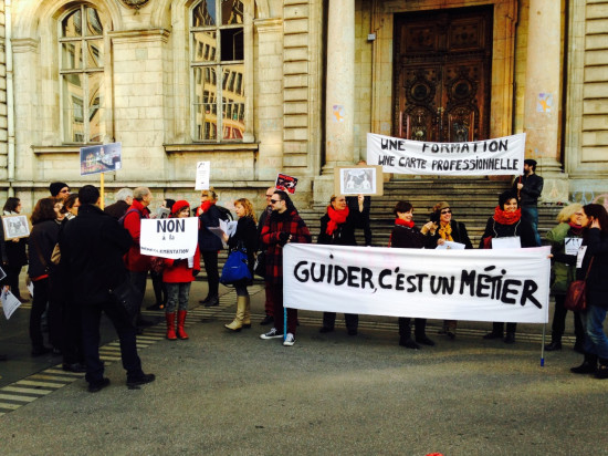 Manifestation des guides-conférenciers à Lyon
