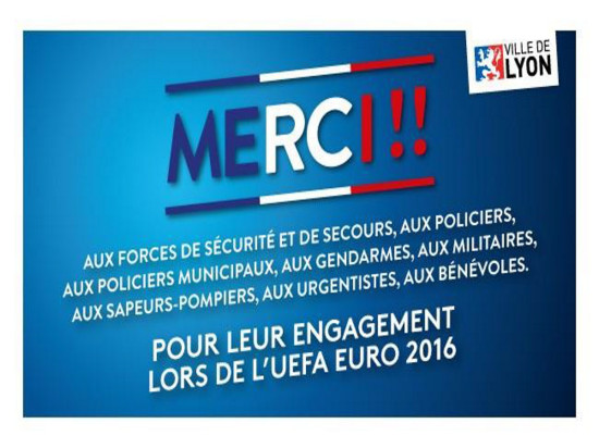 Euro 2016 à Lyon : une campagne d’affichage pour dire "merci"