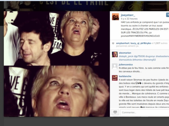 La lyonnaise Mimie Mathy attaquée par Joey Starr sur les réseaux sociaux