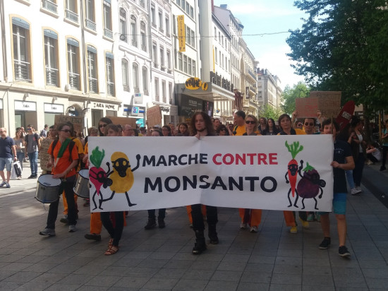 Plusieurs centaines de personnes défilent à Lyon contre Monsanto