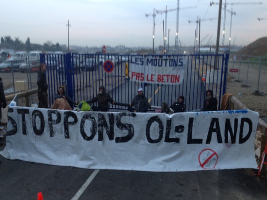 Grand Stade de l'OL : des opposants enchaînés à la grille du chantier, des grues investies