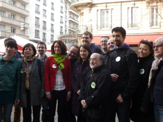 Municipales : aux c&ocirc;t&eacute;s de Duflot, Baume "commence &agrave; croire aux 15%"