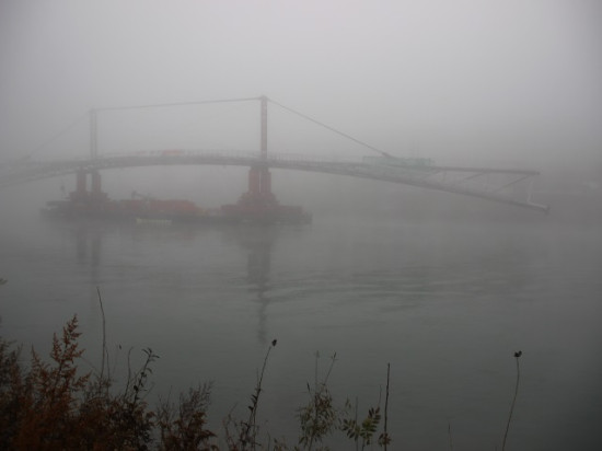 La Passerelle de la Paix désormais posée mais pas encore utilisable