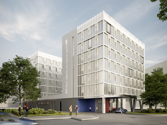 Un pôle médical près du Groupama Stadium au printemps 2019