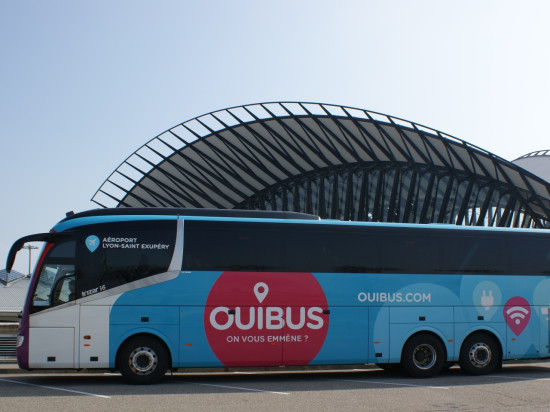 OUIBUS va relier l’aéroport Lyon-Saint-Exupéry à 18 villes de la région