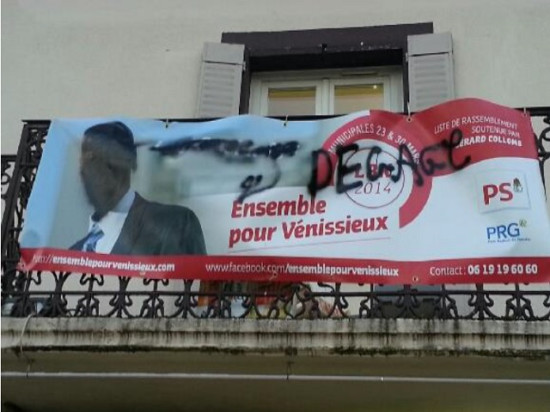 Vénissieux : des membres de la liste PS visés par des tags insultants Vénissieux : des membres de la liste PS visés par des tags insultants