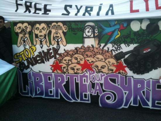 600 personnes rassemblées contre Bachar Al-Assad à Lyon