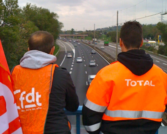 Opération escargot entre Solaize et Fourvière