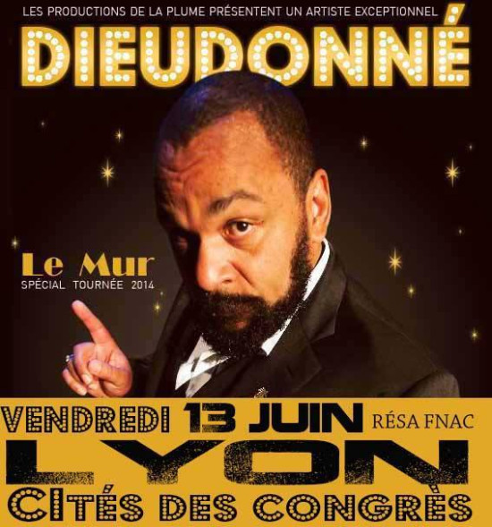 Dieudonné annonce une date à Lyon de son spectacle Le Mur