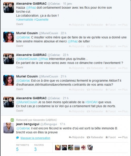 Jean Benguigui, Frédéric Haziza, Muriel Cousin et Alexandre Gabriac : l'échange fou sur Twitter Jean Benguigui, Frédéric Haziza, Muriel Cousin et Alexandre Gabriac : l'échange fou sur Twitter
