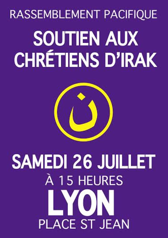 Une manifestation de soutien aux Chrétiens d'Irak ce samedi à Lyon