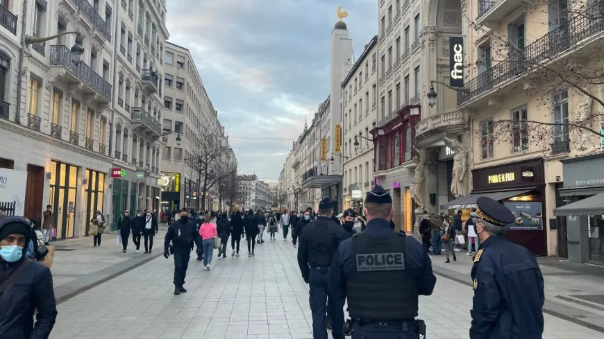 Lyon : du monde dans les rues de Lyon ce samedi en fin de journée, une opération de contrôle rue de la Ré
