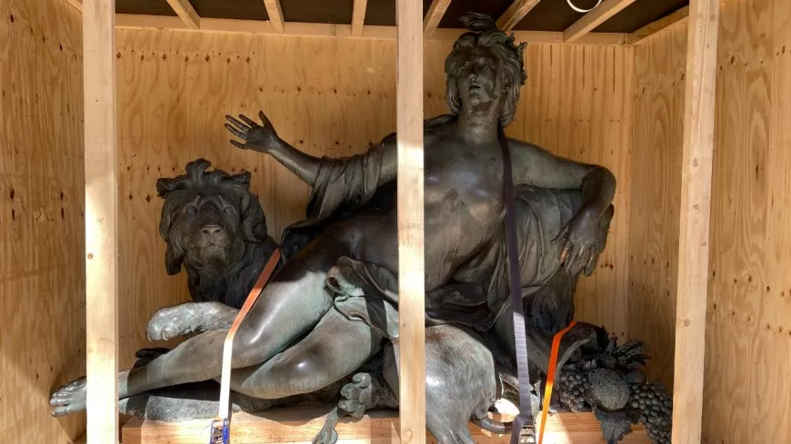 Lyon : les statues du Rhône et de la Saône sauvées par le Musée des Beaux-Arts