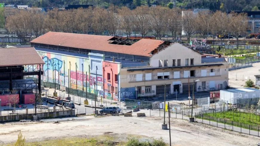 Lyon : la Halle Caoutchouc (Confluence) transformée en "bulle verdoyante"
