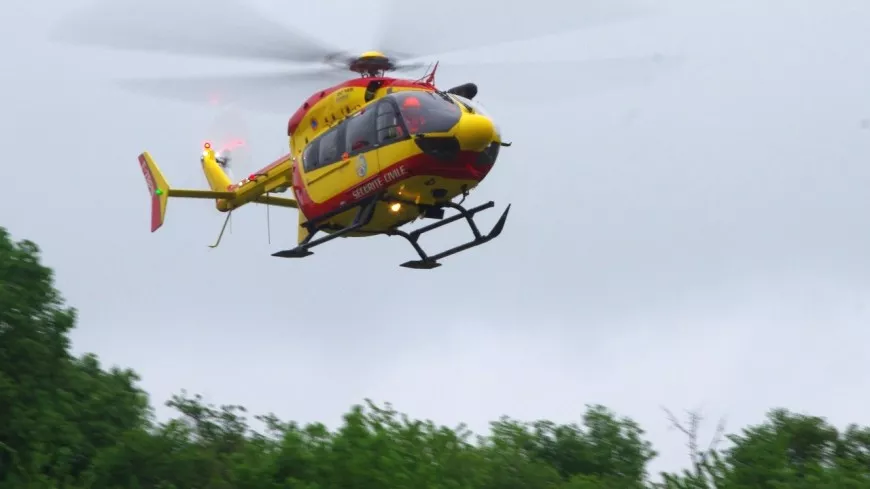Un motard héliporté à l'hôpital Edouard-Herriot de Lyon après un accident à Cublize