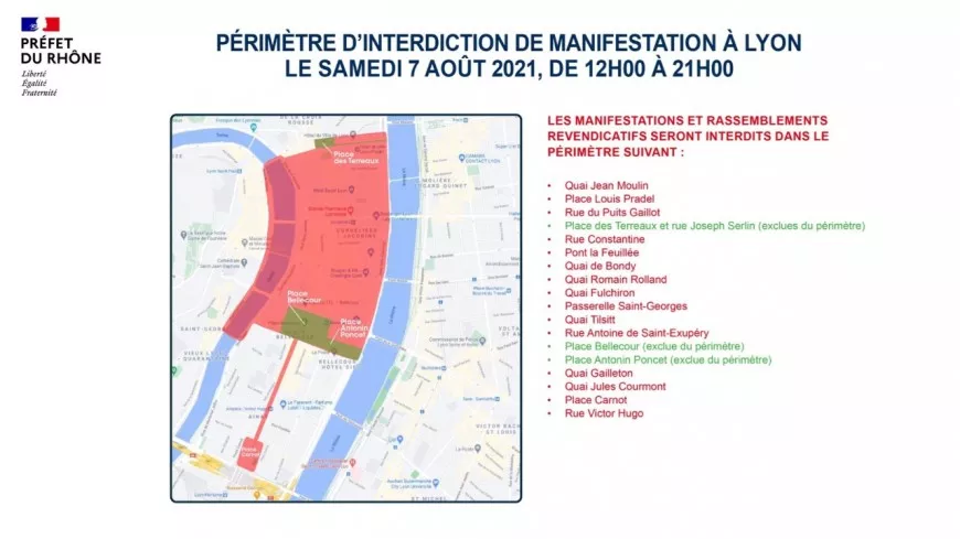 Un nouveau périmètre d’interdiction de manifestation dans le centre de Lyon ce samedi
