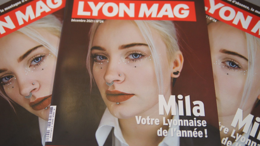 Mila, Lyonnaise de l&rsquo;ann&eacute;e 2021, en Une de LyonMag !