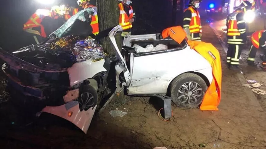 Sa voiture s’encastre dans un arbre, un jeune gravement blessé près de Lyon