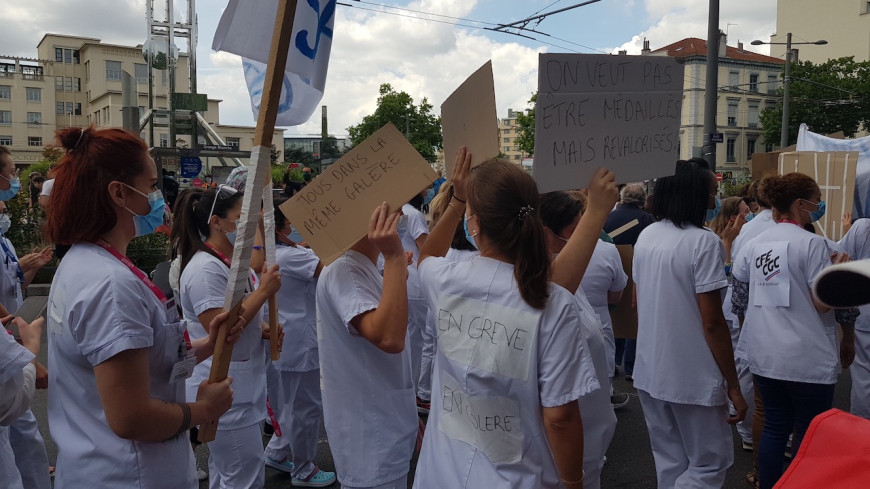 Manifestation des professionnels de sant&eacute; et de l&rsquo;action sociale ce mardi &agrave; Lyon