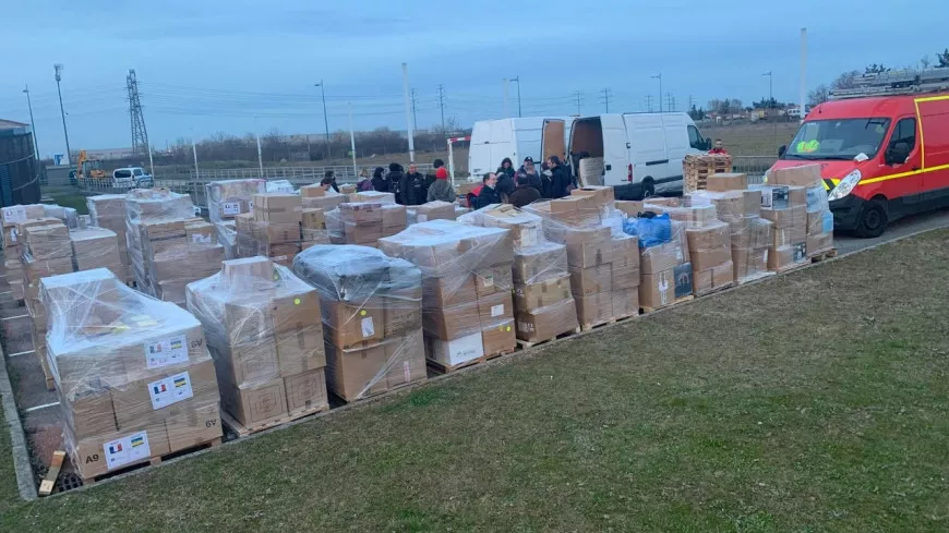 Près de Lyon : 40 tonnes de matériel sont parties de Mions en direction de l’Ukraine