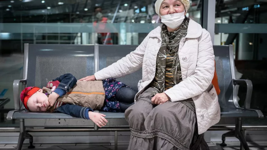 46 Ukrainiens rapatriés à Lyon grâce à un avion affrété par la Métropole de Lyon