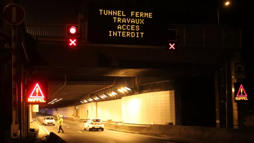 Lyon : le tunnel sous Fourvière, la M7 et l’A7 fermés la nuit toute la semaine