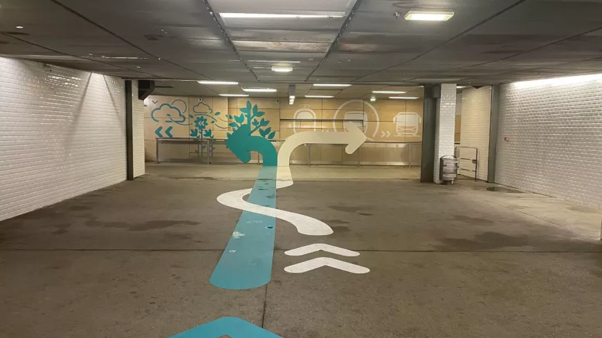 Lyon : inauguration d’une fresque à Perrache pour empêcher les voyageurs de traverser les voies de tramway