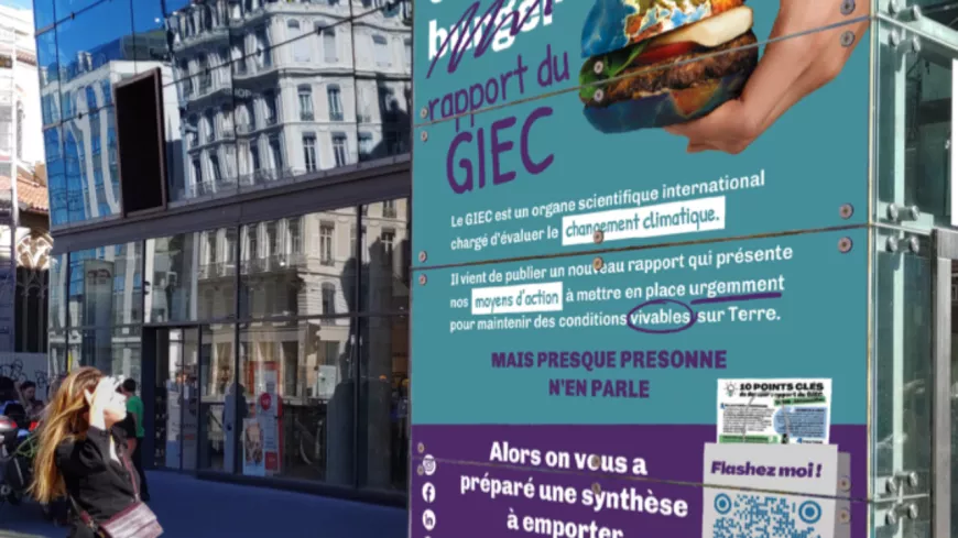 Climat : le rapport du GIEC s'affiche dans les rues de Lyon 