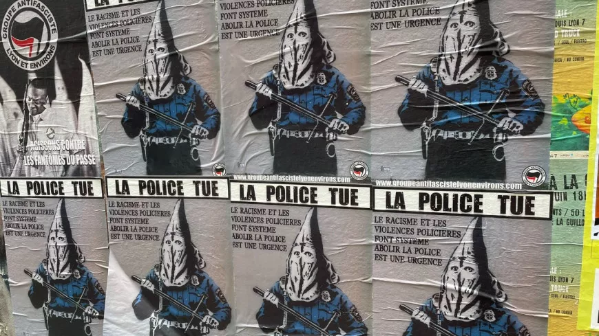 Lyon : deux fichés S interpellés pour avoir collé des affiches anti-police à la Guillotière