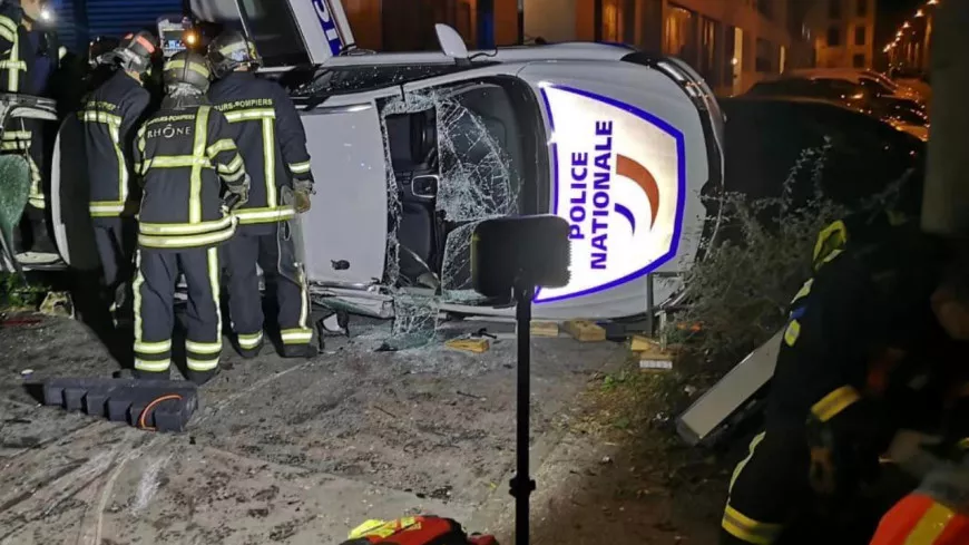 Lyon : grave accident impliquant deux véhicules de police, plusieurs agents blessés