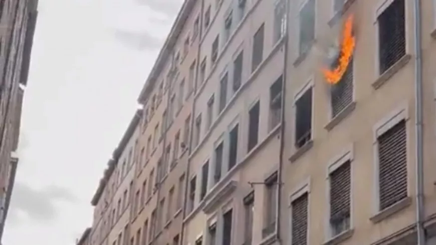 Lyon : un impressionnant incendie se déclare en plein centre-ville