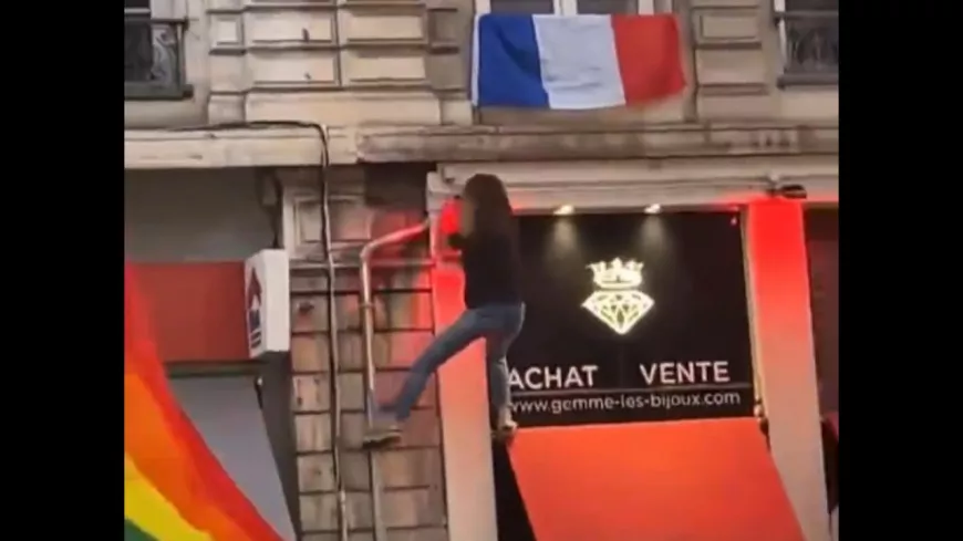 Lyon : la vidéo d'un drapeau français arraché lors de la Pride de nuit fait polémique