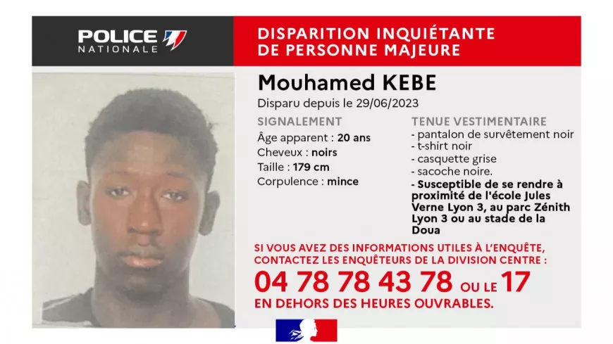 Un jeune de 20 ans porté disparu à Lyon, un appel à témoins lancé