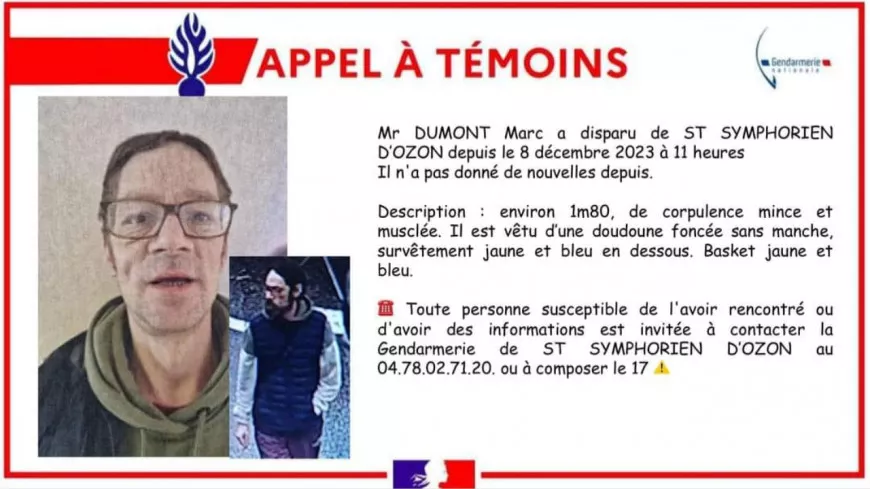 Un double appel à témoins après la disparition de deux hommes près de Lyon