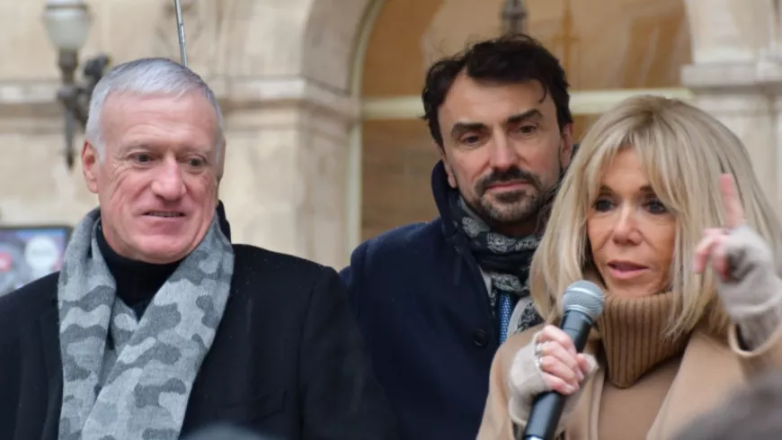 Brigitte Macron et Didier Deschamps à Lyon pour le lancement de l’opération Pièces Jaunes