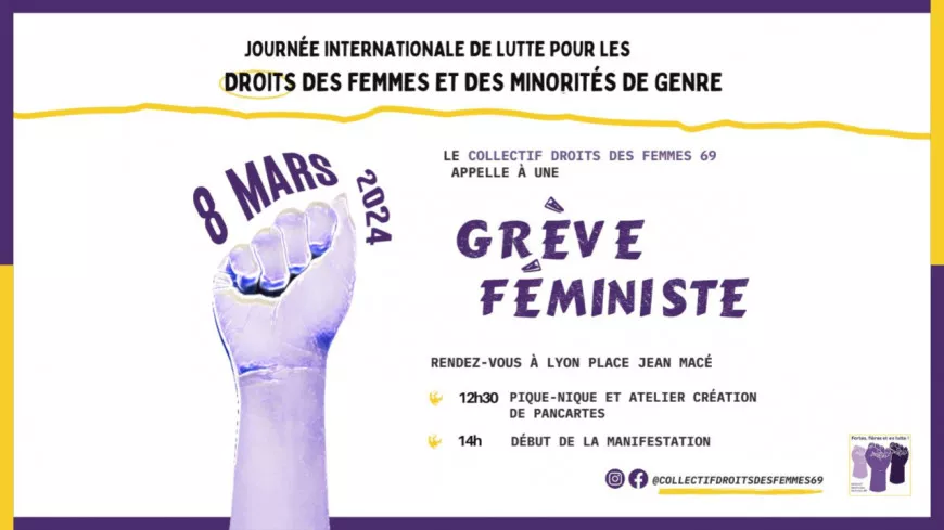 Journée internationale des droits des femmes : une grève féministe organisée à Lyon