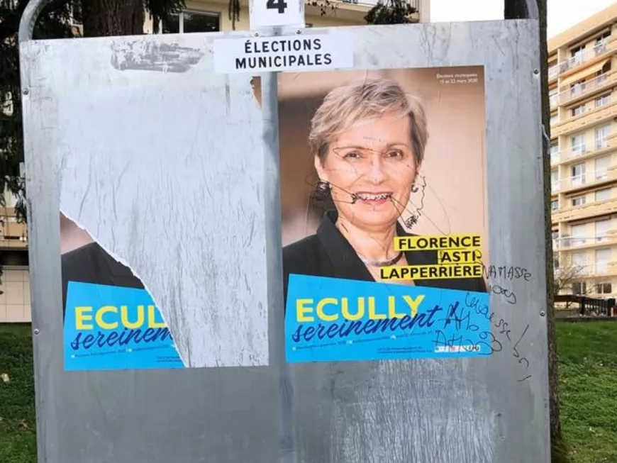 Municipales à Ecully : une candidate porte plainte après des dégradations de ses affiches