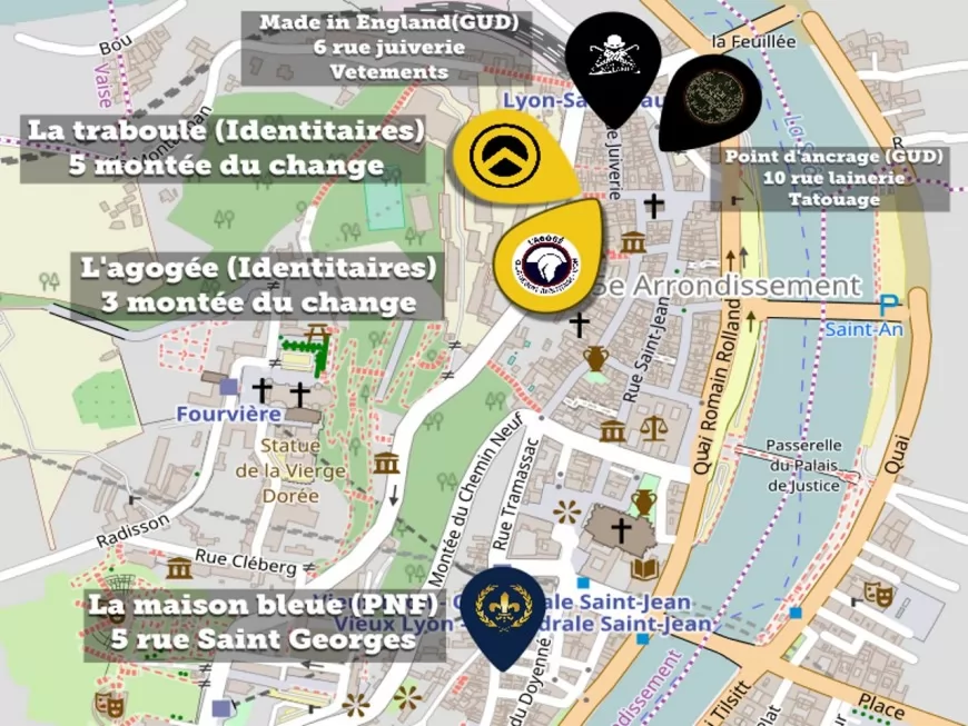 Une carte de l'implantation de l'extrême-droite à Lyon