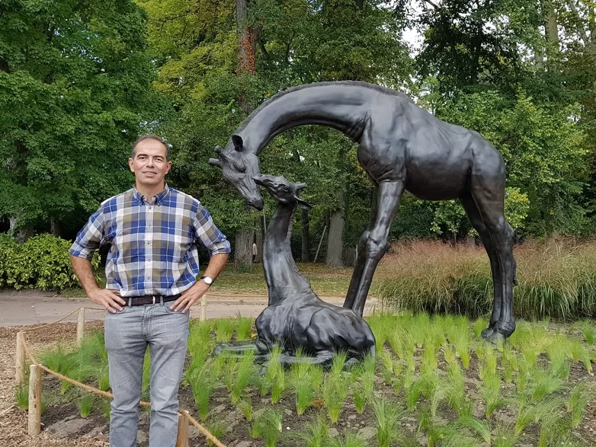 Une sculpture de girafes rejoint le zoo du parc de la Tête d'Or à Lyon