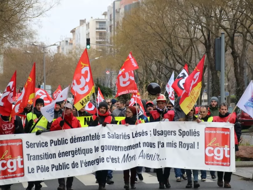 Plus de 1000 agents EDF manifestent à Lyon