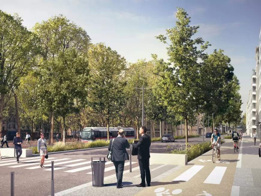 Lyon : après 5 ans de travaux, la rue Garibaldi aménagée en un "boulevard urbain lumineux et végétalisé"