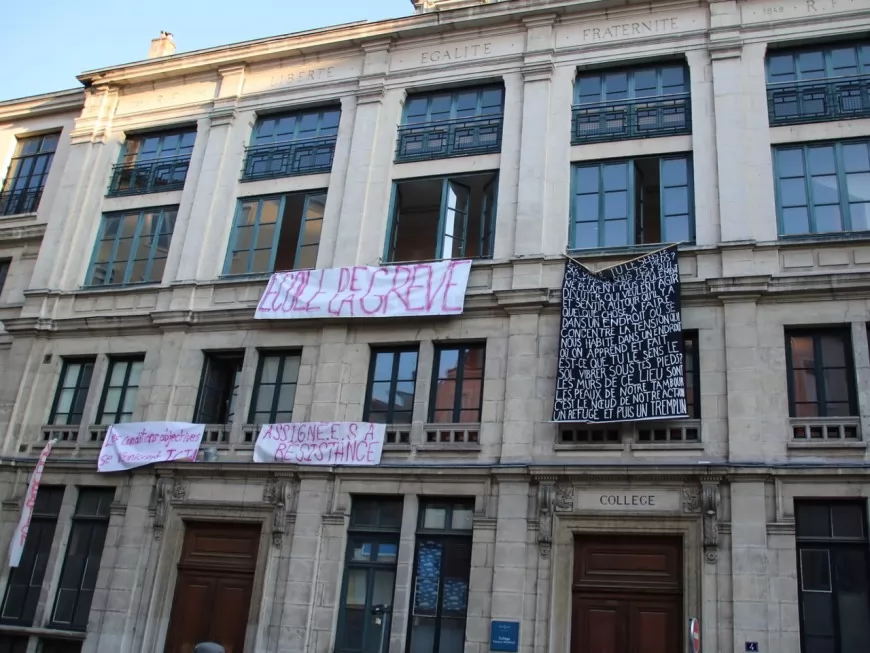 Lyon : occupé par des manifestants, l’ancien collège Truffaut devient l’école de la Grève