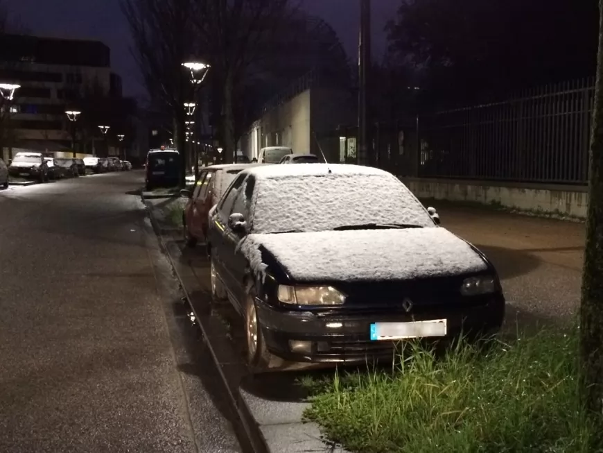 Une timide neige s’est invitée sur Lyon et son agglomération