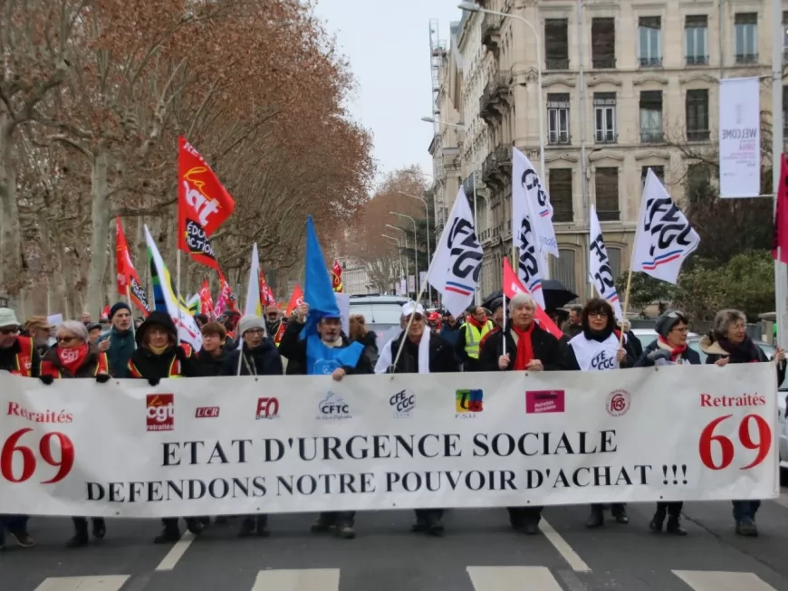 Lyon : 700 retrait&eacute;s manifestent pour plus de pouvoir d'achat