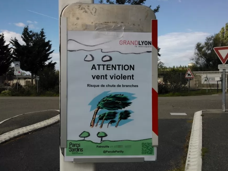 Vent violent : les 3 grands parcs de la Ville de Lyon &eacute;vacu&eacute;s