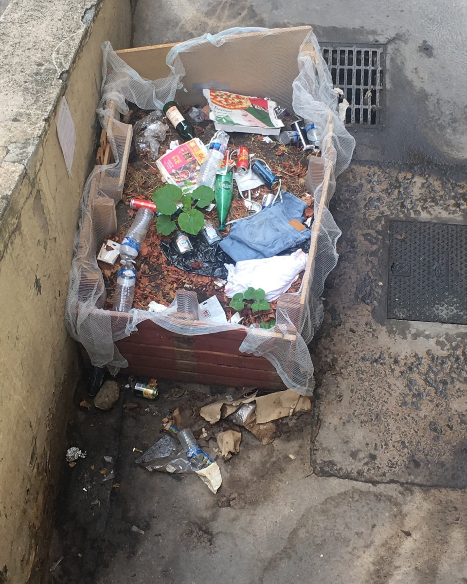 Lyon : quand un bac à culture de Youth For Climate devient une déchetterie