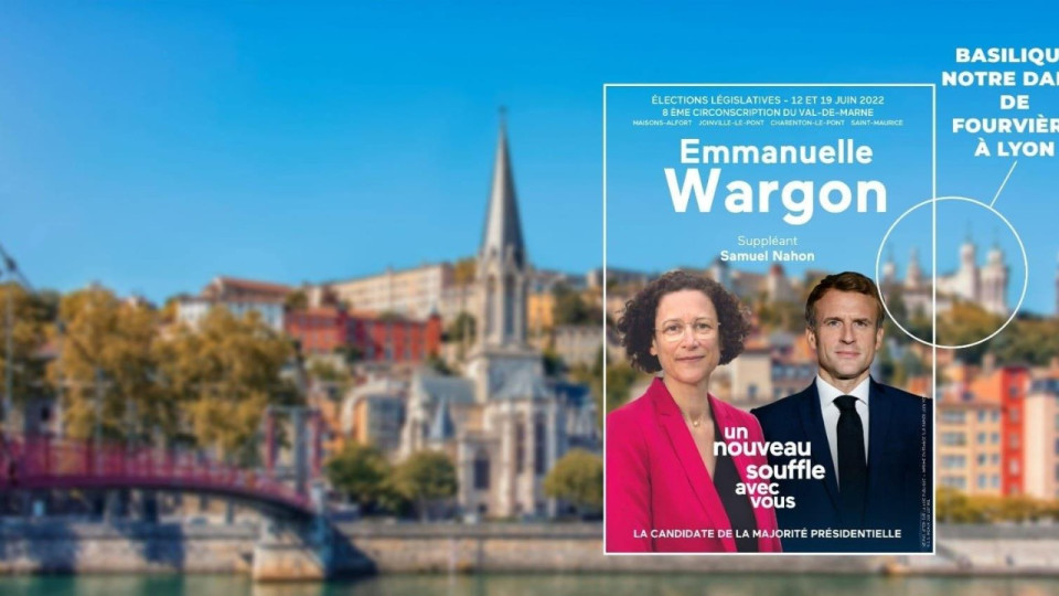 Législatives : Emmanuelle Wargon, ancienne ministre et candidate "Ensemble" en Île-de-France, utilise Lyon pour son affiche de campagne