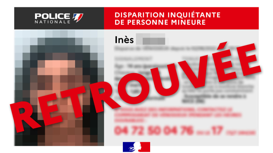 Près de Lyon : un appel à témoins lancé après la disparition d'une adolescente (Màj)