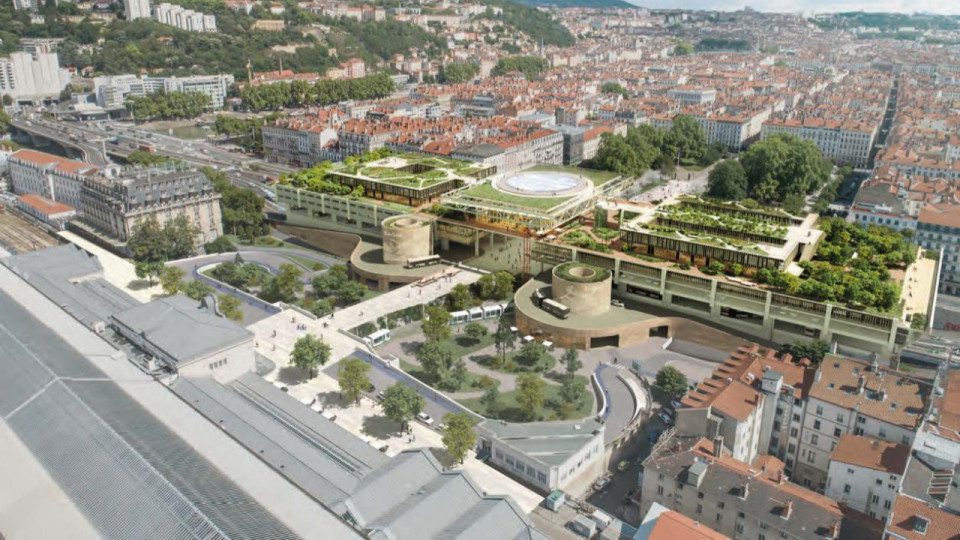 Jardins, vue à 360° et activités économiques : le groupement ASPSYS et Quartus désigné pour repenser le centre d'échanges de Lyon-Perrache d'ici 2028