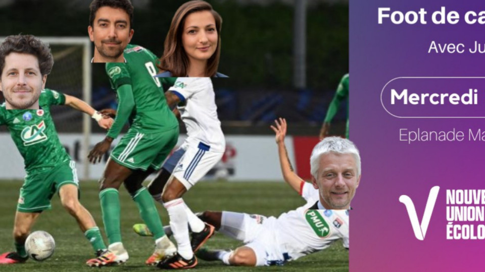 Législatives : les candidats de la NUPES organisent un foot avec Julien Bayou à Lyon